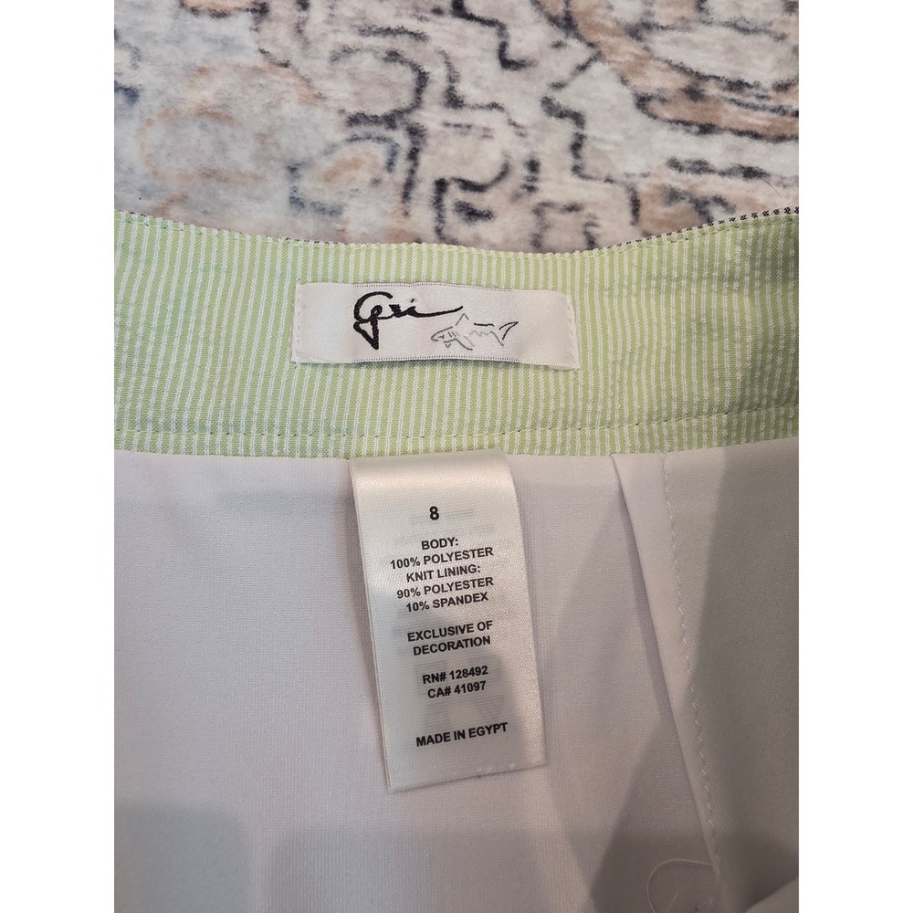 Greg Norman Women's Size 8 Blue White Seersucker Lined Preppy Golf Skort‎ - Picture 2 of 4
